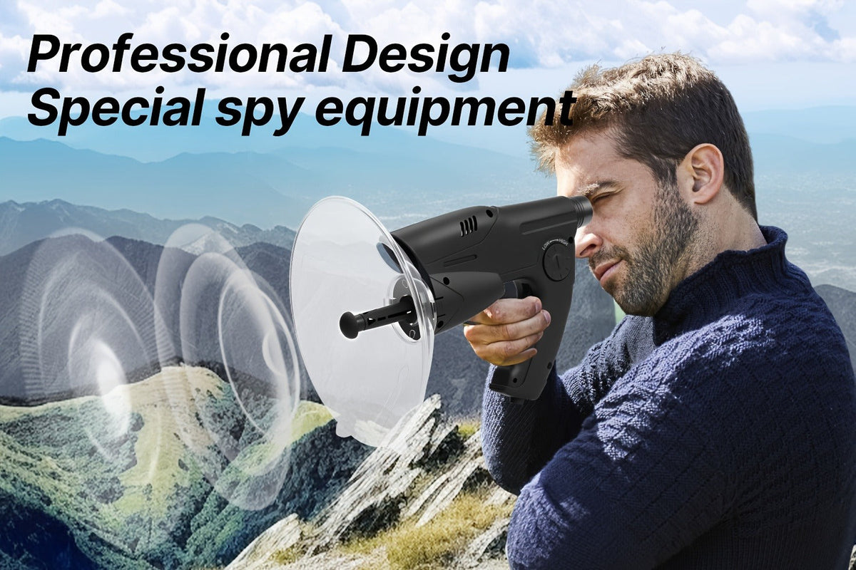 Bionic Ear Monocular Bird Listening Device 8x Magnification, ProSound Digital Sound Amplifier, Long Range 1200M, Noise Cancellation, for Bird Watching Hunting Nature Observation, Halloween Christmas Gift