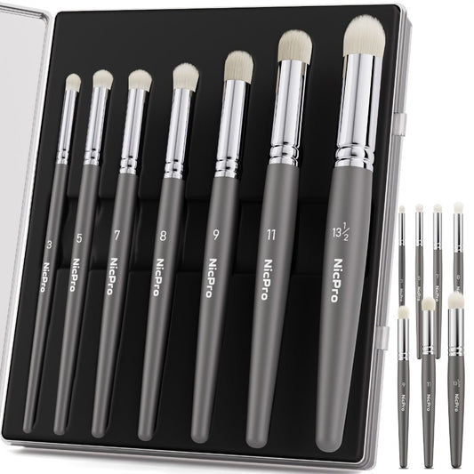 Dry Brush Set for Miniature Painting, 7 Sizes with Storage Case