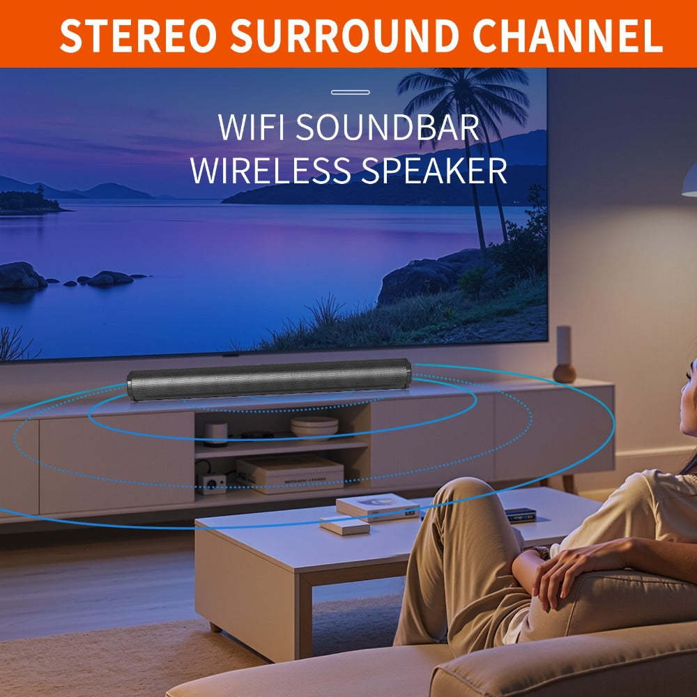 4D Surround Sound Subwoofer Speaker – Wireless & Wired, USB Plug & Play, Party Speaker for Laptop, Home Theater & Music Devices, Birthday Gift Idea