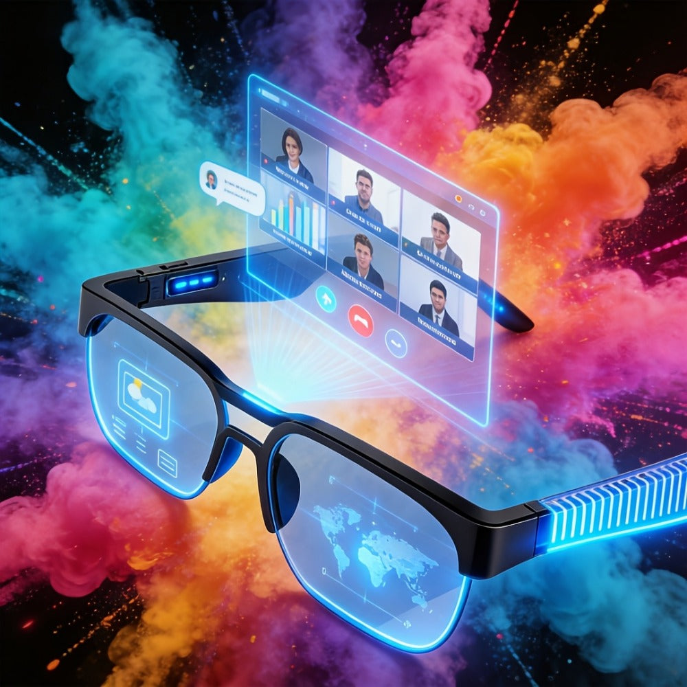 Smart Sunglasses with HiFi Speakers & AI Real-Time Translation – Built-In Mic, Hands-Free Calling, Wireless Music, Fashion Headphone Bundle, Trendy Wearable Tech for Travel Music Lovers 2026