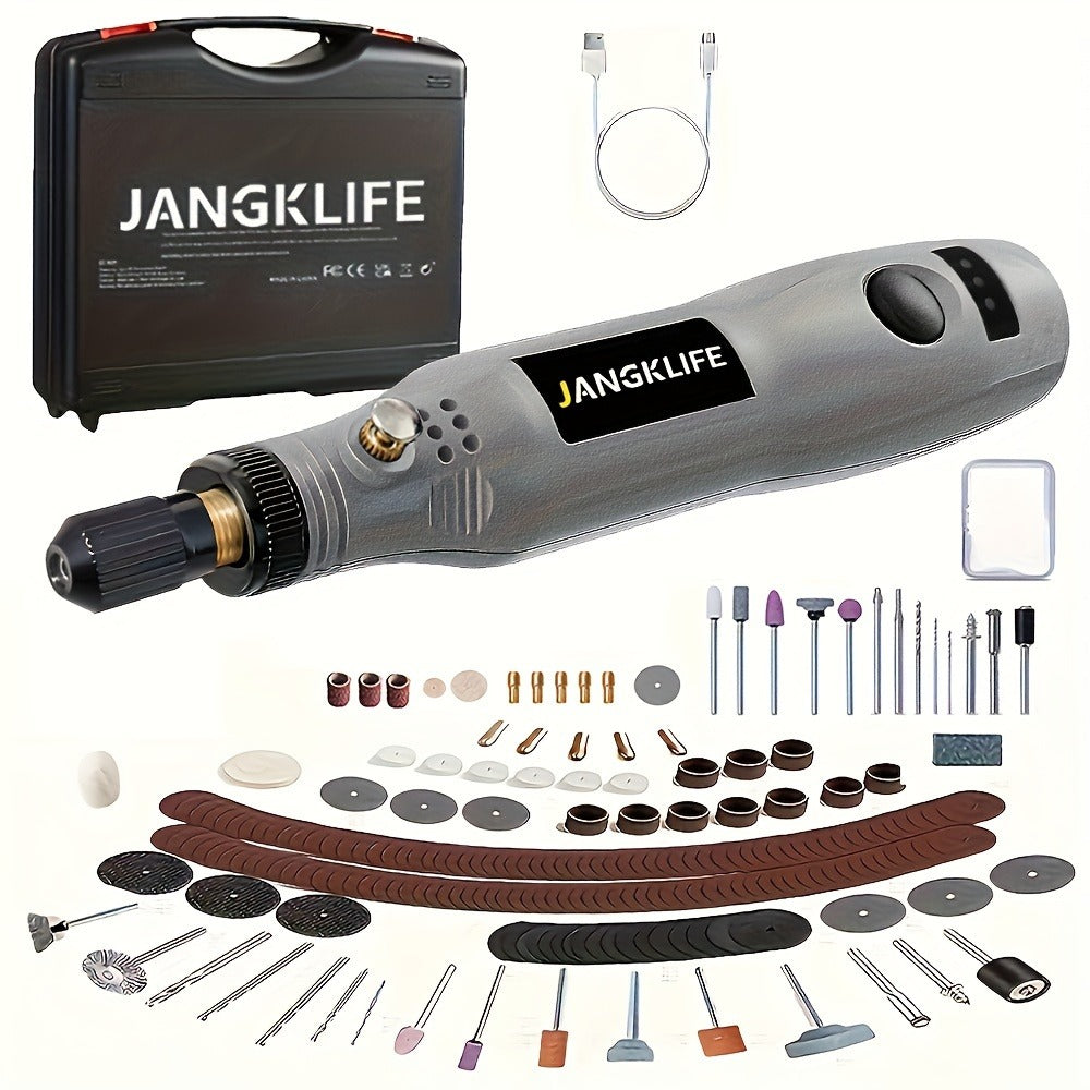 Cordless Rotary Tool Kit 102pcs – Rechargeable Engraving Pen with Adjustable Speed for Wood Carving, Sanding, Polishing & Etching, Portable Mini Electric Grinder
