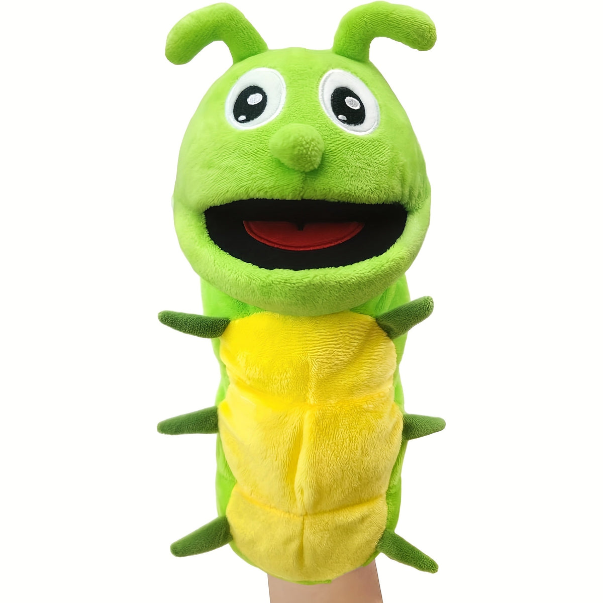 Insect Hand Puppet 13-Inch with Movable Mouth, Realistic Plush Bee Ladybug Dragonfly Butterfly Ant Caterpillar Puppet for Kids Storytelling Role Play Puppet Show, Birthday Holiday Gift