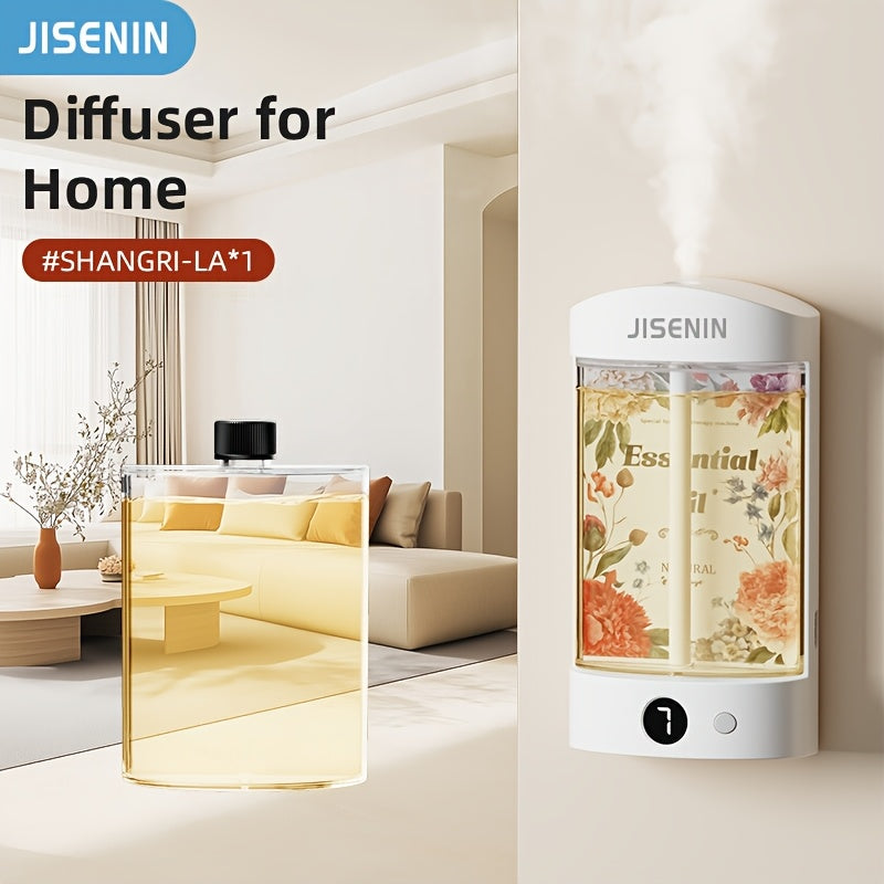 Mini Aroma Diffuser & Humidifier 2-in-1 Portable USB Rechargeable – 7-Level Timer, Silent Operation, LED Display, Auto Shut-Off, Essential Oil Bundles for Home Car Office Travel