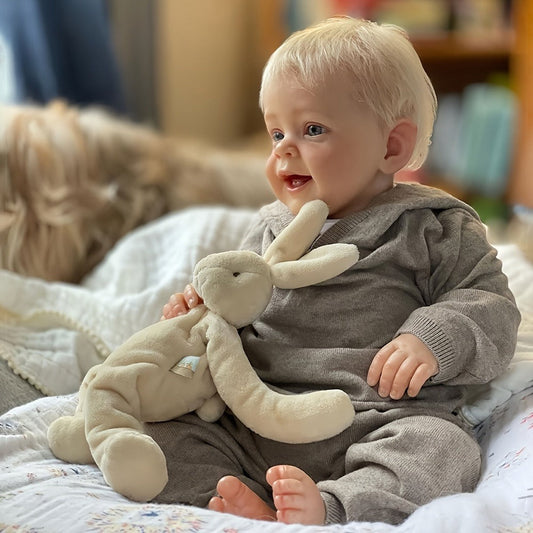 24-Inch Reborn Baby Boy Doll with Cloth Body and Hand-Rooted Hair