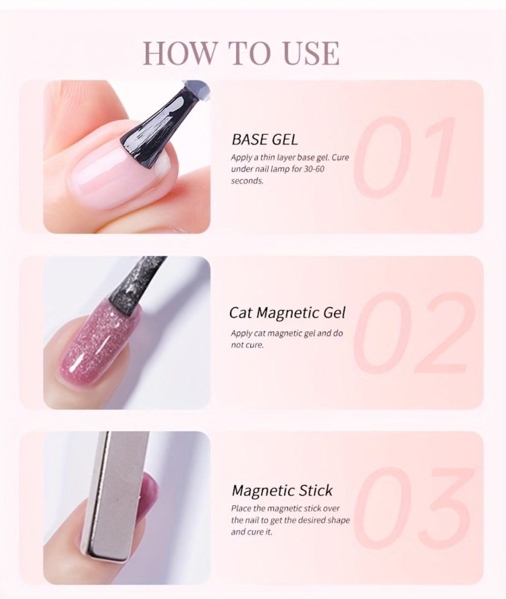 Cat Eye Gel Nail Polish Imperial Green — Magnetic Shimmer Effect Soak Off LED UV Long Lasting 30 Days | BORN PRETTY MY269 Deep Jewel Tone Green Nail Art | DIY Home Salon Manicure 10ml