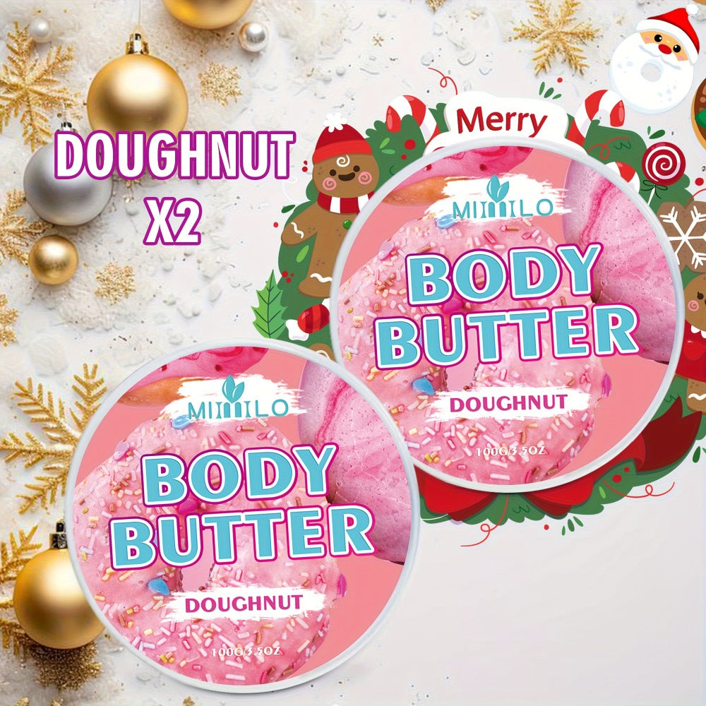 Fruity Body Glaze Set 8 Scents 100g×2 – Pineapple Coconut Strawberry Coffee Peach Doughnut Birthday Cake Non-Greasy All-Day Moisturizing Travel Size Body Lotion Gift for Women