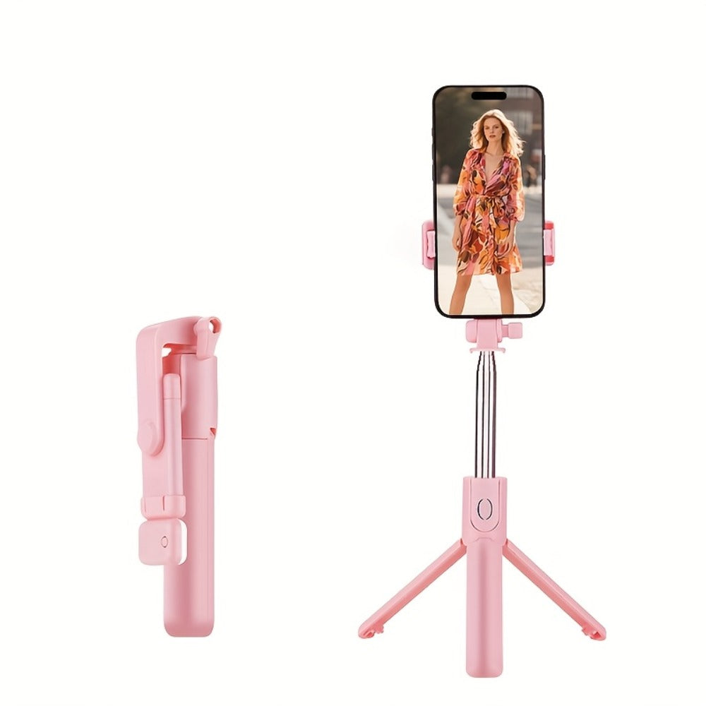 Ring Fill Light Selfie Stick Tripod with Wireless Remote – Expandable 360° Rotation Phone Stand for iPhone Android, Live Streaming Vlogging Travel Hiking Outdoor Photography, Portable LED Selfie Stick