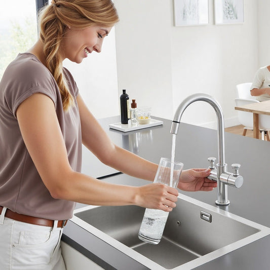 Braided Stainless Steel Faucet Supply Lines, 3/8 in Compression x 1/2 in FIP