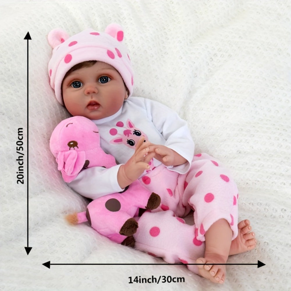 ZIYIUI 19.69-Inch Reborn Baby Doll with Soft Body and Accessories