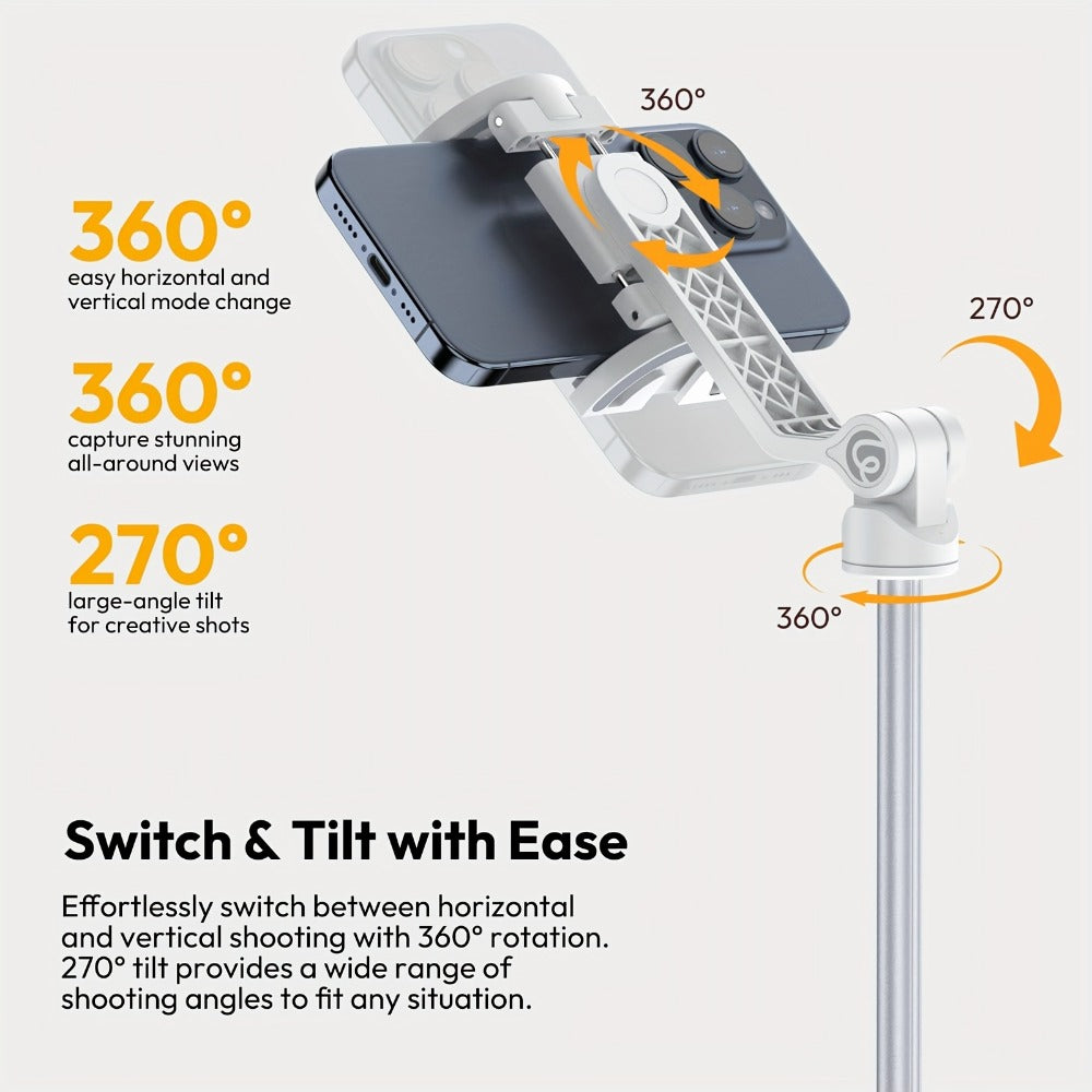ULANZI TT88 Phone Tripod 57 Inch with 2 Cold Shoe Mounts & Magnetic Phone Clip – Extendable Selfie Stick Aluminum Travel Tripod for iPhone Android Vlogging Video Recording Photography TikTok YouTube