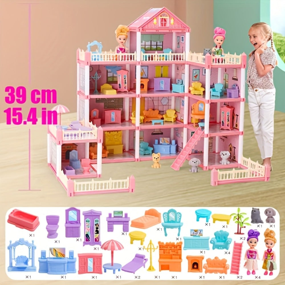 Princess Dollhouse Castle Playset with 14 to 27 Room Options