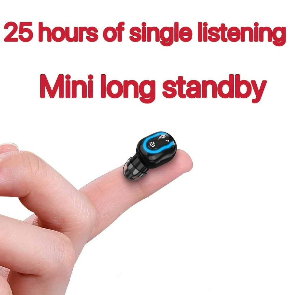 Mini Invisible Wireless Earphone Long Standby Condenser Microphone In-Ear Sport Headset for Running Gym Cycling Exercise iOS Android Black Green Beige Pink