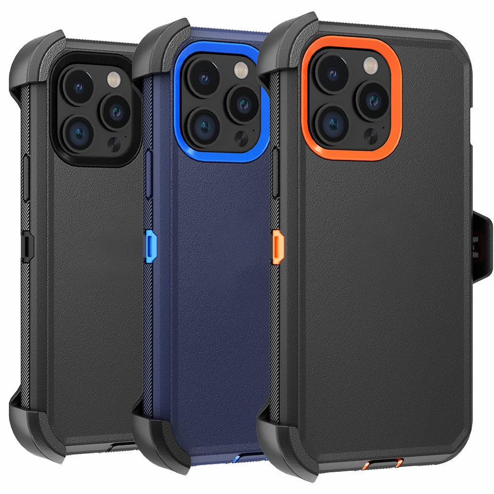 Rugged iPhone 14 Belt Clip Holster Case with Rotating Clip Heavy Duty TPU PC Dual Layer Shockproof Drop Protection Wireless Charging for iPhone 14 Pro Max 14 Plus 14 Pro 14 – 3 Colors Men Outdoor