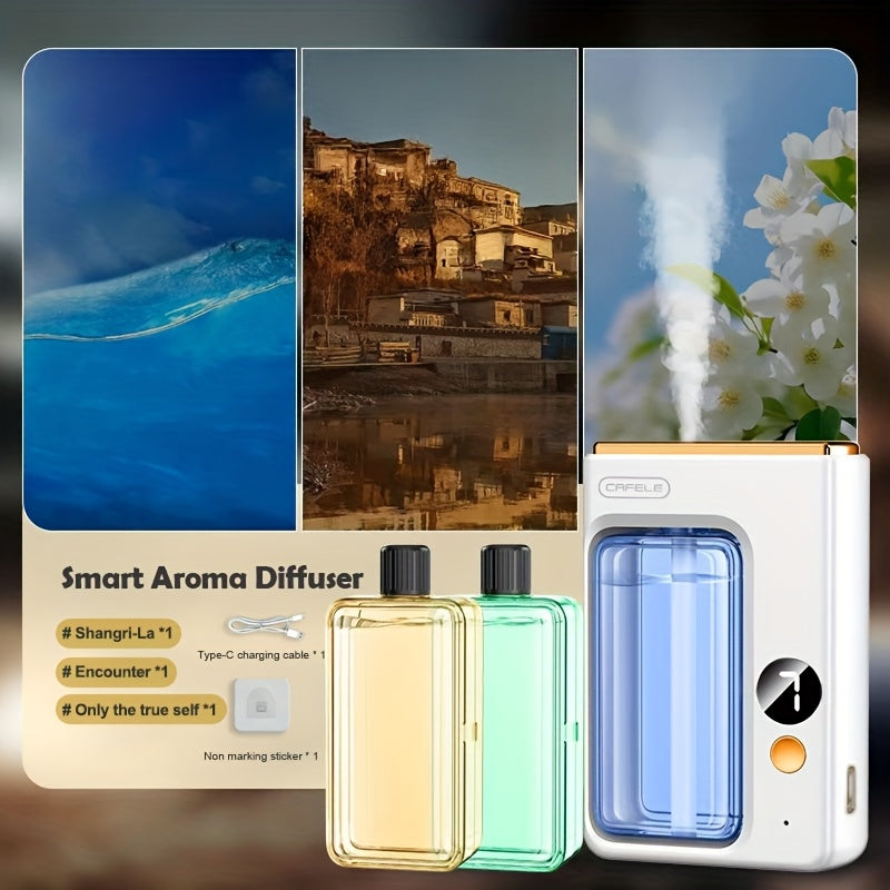 Ultrasonic Essential Oil Diffuser & Humidifier with Auto Shut-Off, Quiet Aromatherapy for Home Bedroom Office – Choose Hilton Gardenia Ocean Shangri-La Encounter Scent Bundle