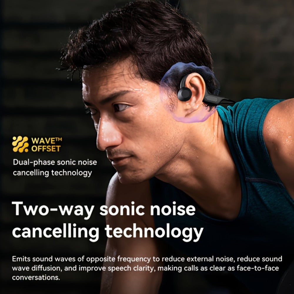 Open Ear Sports Headphones with Microphone 15-Hour Battery True Wireless Bluetooth Earphones for Running Exercising Cycling Gym Workout Awareness Mode