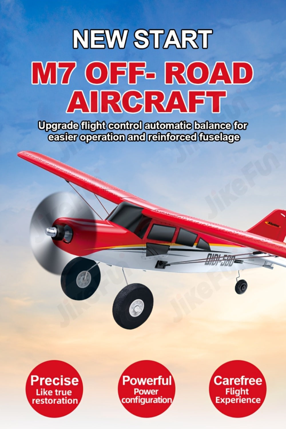 QIDI560 M7 Brushless RC Airplane, 6-Channel Fixed-Wing, 6-Axis Gyro