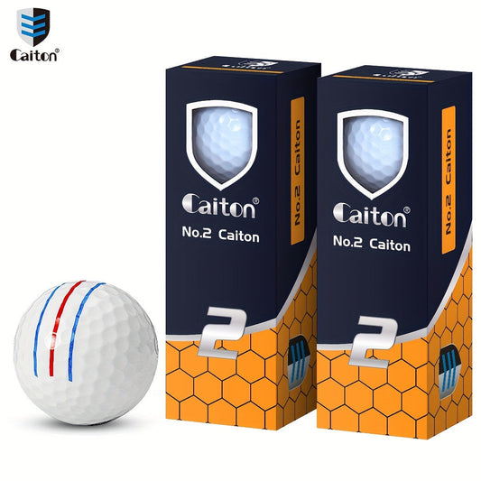 Golf Balls with 360-Degree Aiming Line for Putting Practice, 6-Pack
