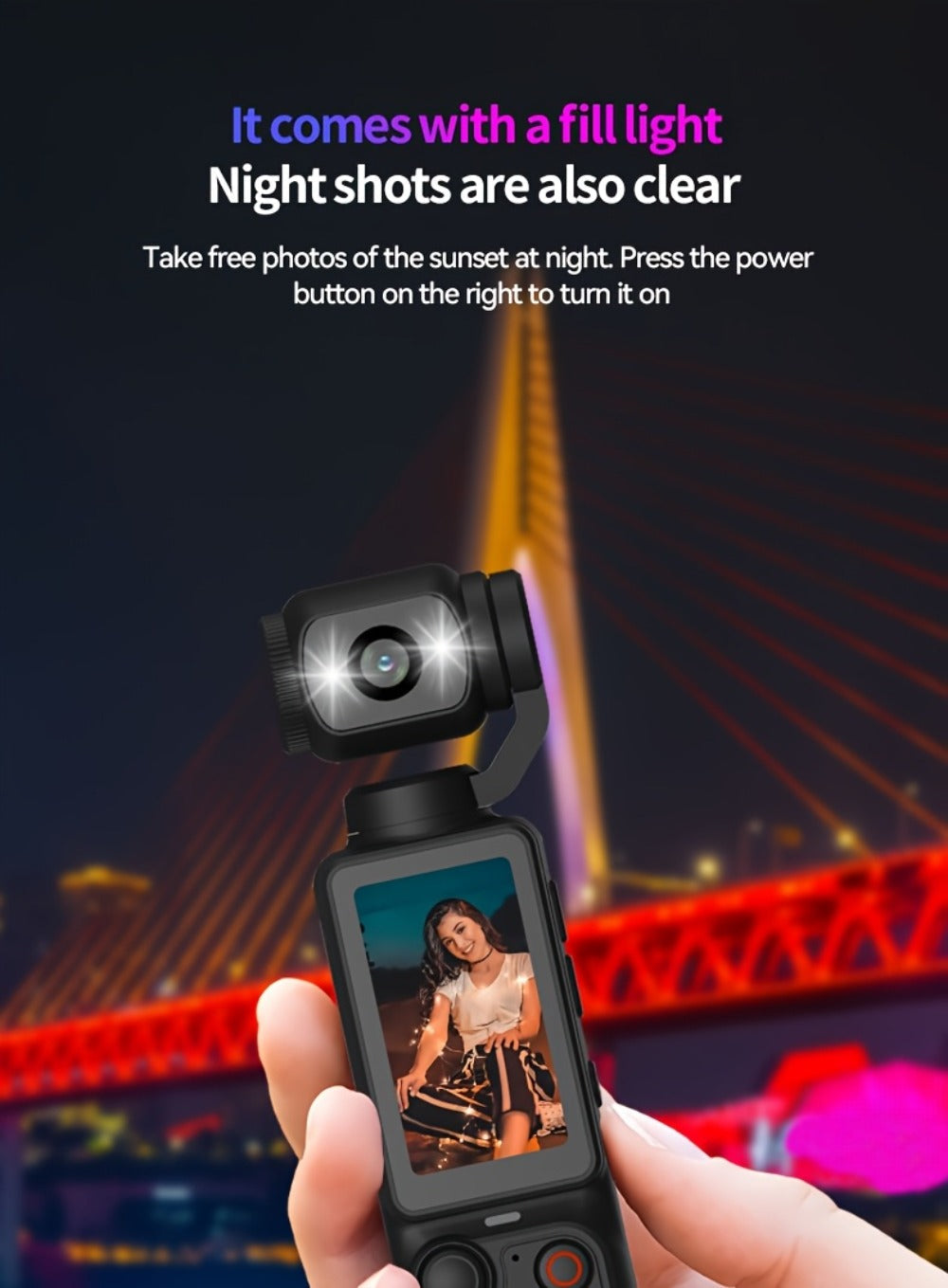 4K Pocket Camera with 180° Rotating Lens, 100MP, 2000mAh Battery & 32GB Card – 1.9" Screen, USB-C Charging, Webcam Function, Mini Compact Cam for Outdoor Sports, Cycling & Vlogging