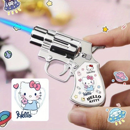 Cartoon Keychain Lighter with Blue Flame, Hello Kitty or Kuromi Butane Styles