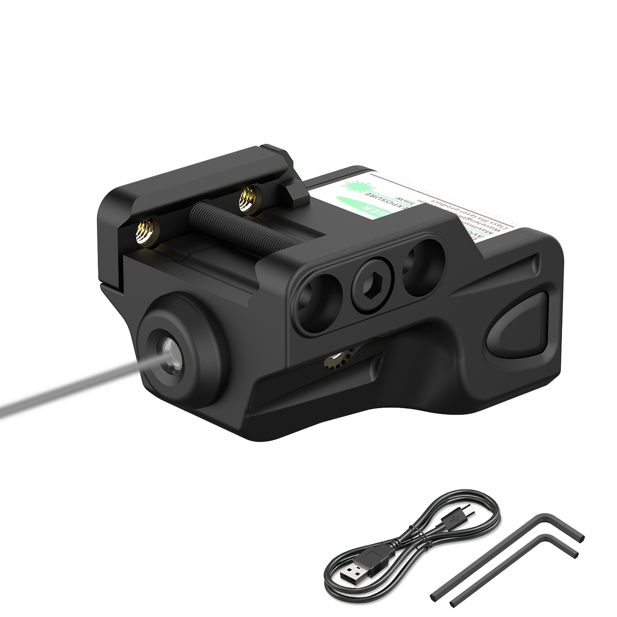 Picatinny Rail Laser Sight USB Rechargeable Low Profile 1-5mW for Handgun Pistol Red Green Blue Purple IR Multiple Colors Polyamide