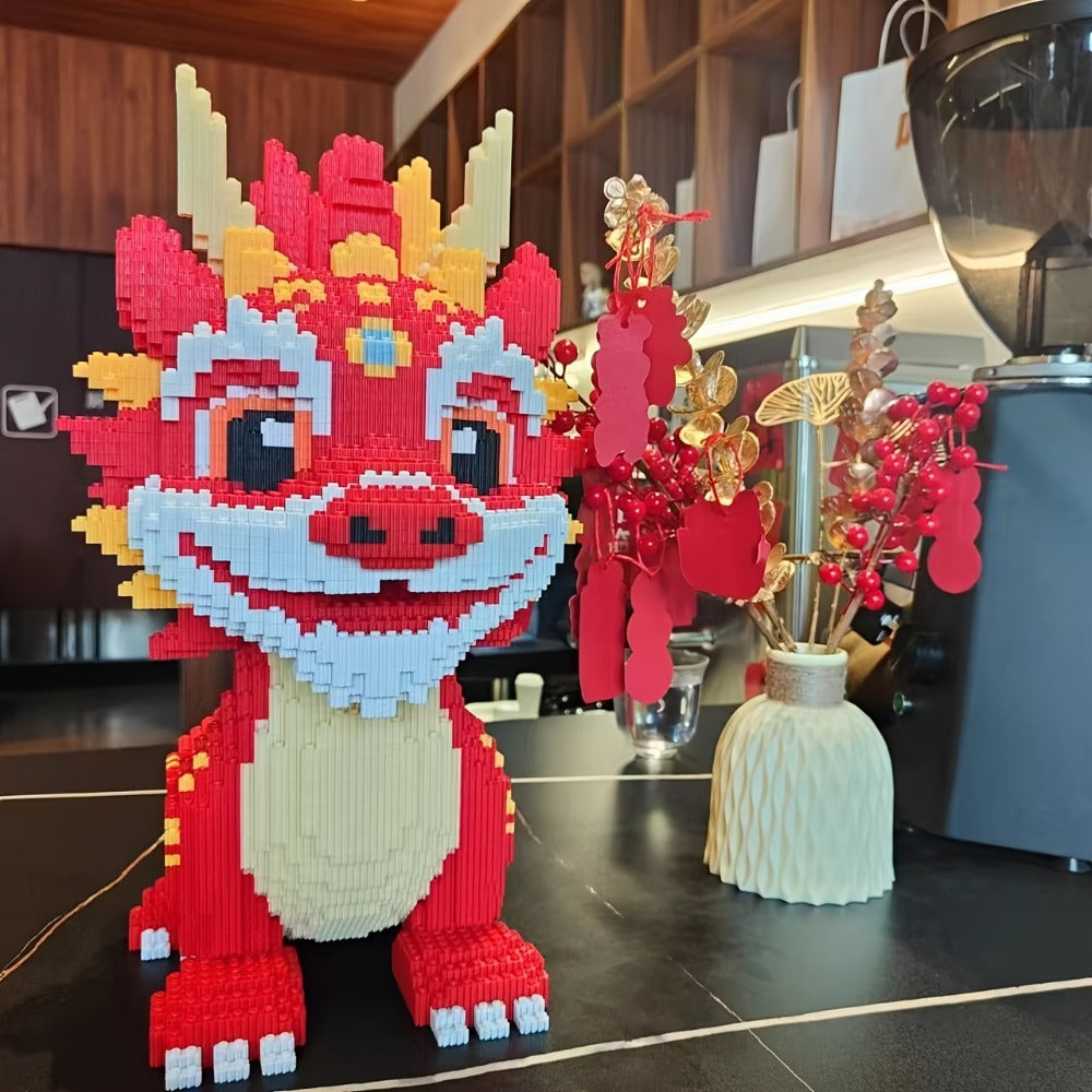 4500-Piece 3D Chinese Dragon Model Assembly Set, Model 8843