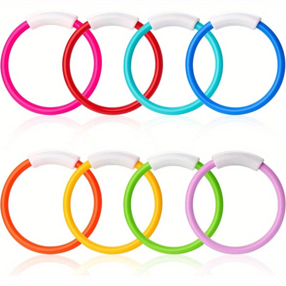 Diving Rings Pool Toys, 8-Piece Underwater Retrieval Set