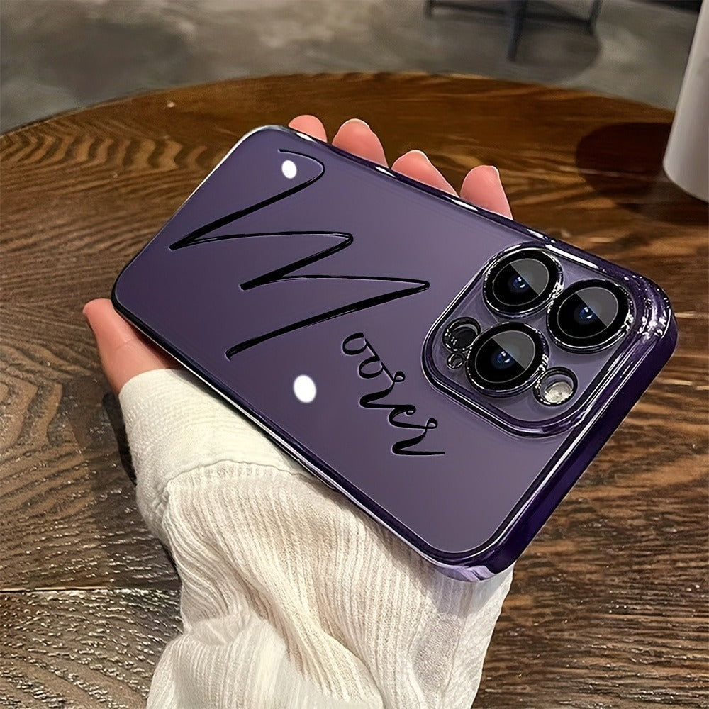 Custom Name Calligraphy Phone Case Personalized Transparent DIY Gift for iPhone 17 16 15 14 13 12 11 Pro Max Plus Air & Samsung Galaxy S25 S24 S23 S22 Ultra Plus