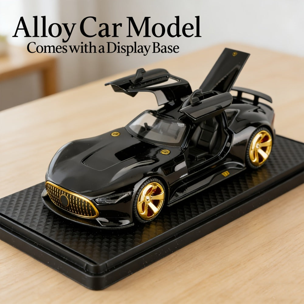 Mercedes-Benz GT Diecast Model Car with Gull-Wing Doors, Zinc Alloy Static Display Collectible