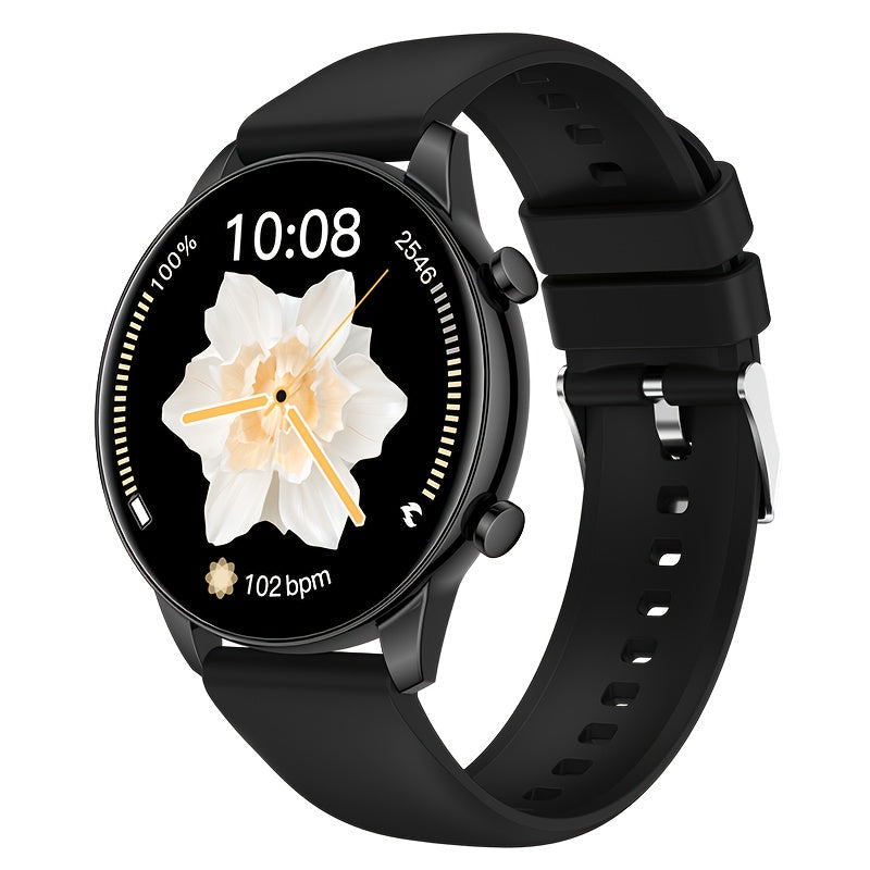 Round Dial Smartwatch 2.01 Inch Large Screen Wireless Calling 100 Sport Modes Sleep Monitor Built-In Games Weather Calculator Pedometer Heart Rate Fitness Tracker Android iPhone Compatible Men Women Steel or Silicone Band Black Silver