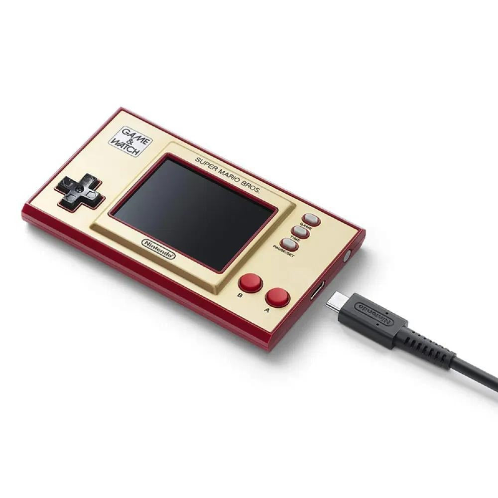 Game & Watch Super Mario Bros. Limited Edition Golden Handheld with Super Mario Bros., The Lost Levels & Ball – 2.36" Color Screen, 35 Clock Animations, Nintendo Retro Collectible
