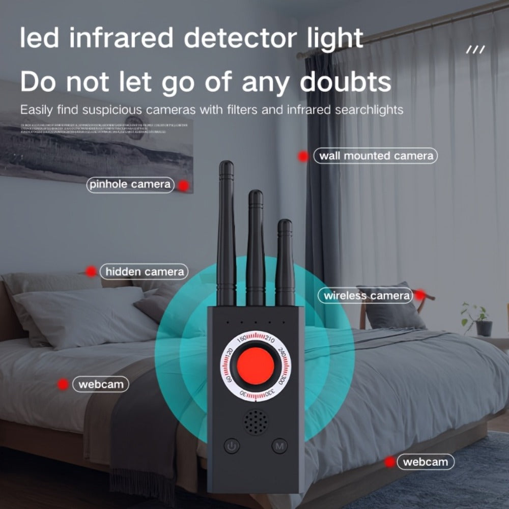 Portable Privacy Scanner Rechargeable – Detects Hidden Cameras, Infrared Wireless Cameras & USB Charging Bugs, No Wireless Signal Transmission, Passive Detection for Travel, Hotel & Home Security