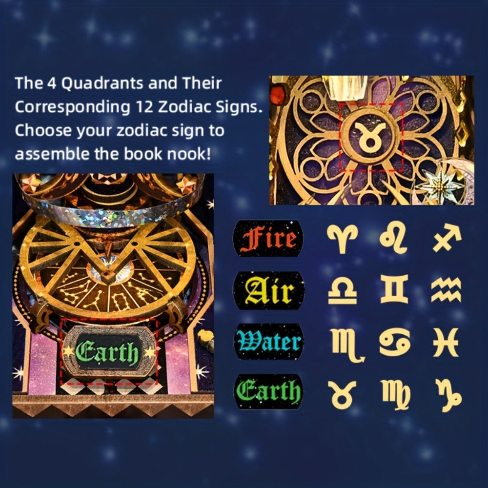3D Wooden Zodiac Puzzle Kit, Constellation Style for DIY Display