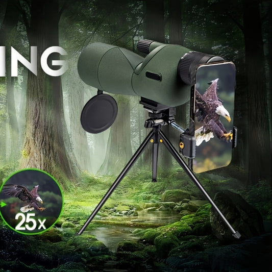 Spotting Scope 25–75x60 with Variable Zoom & Tripod for Birdwatching and Target Observation