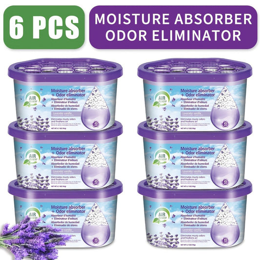 Moisture Absorber Boxes for Closets and Small Spaces, 6-Pack with 4 Scent Options