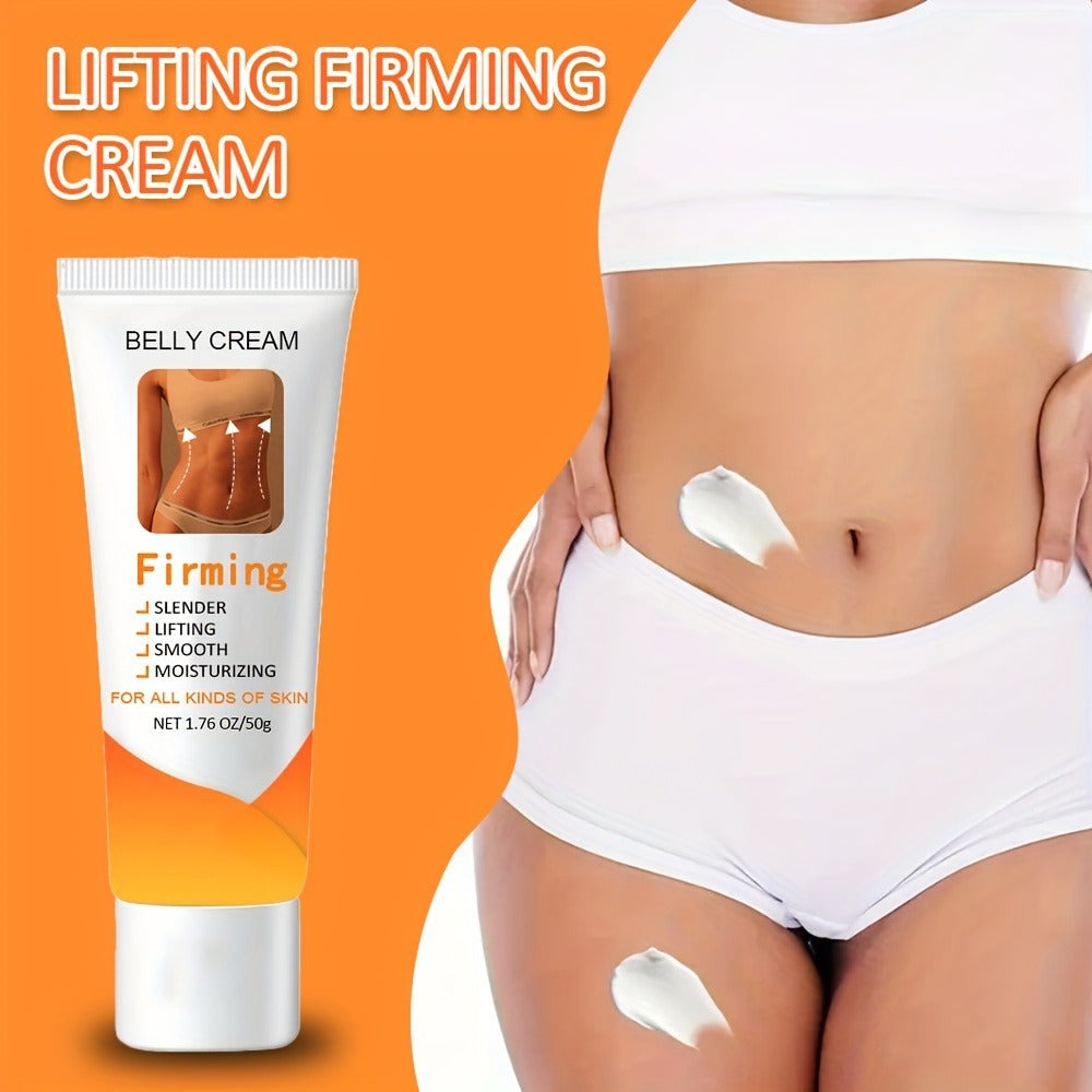 Belly Firming Cream 50g Jojoba Oil & Caffeine Tightening Body Moisturizer for Belly Butt & Thighs – Skin Firming Massage Cream to Improve Elasticity & Tone, Daily Body Care Self-Care Gift for Women