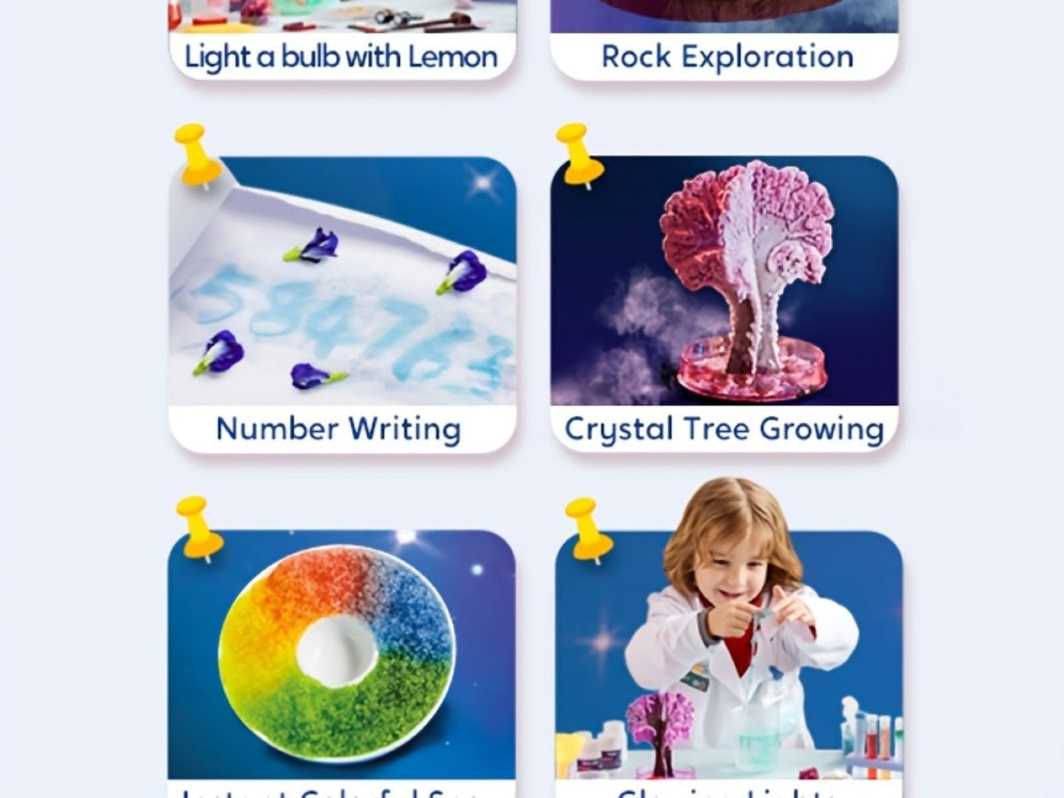 Jumbo Science Kit for Kids 130+ Experiments – STEM Chemistry Set with Crystal Growing Glowing Bulb Fossil Dig Soap Making, Hands-On Science Experiment Gift for Boys Girls Ages 6-12 Birthday Christmas