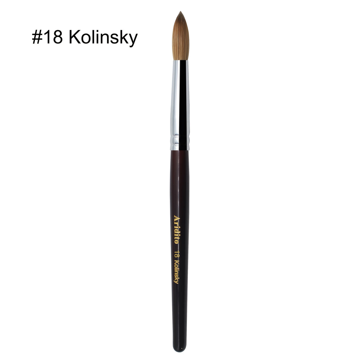 Kolinsky Acrylic Nail Brush Round Head Red Wine Wooden Handle – Professional Brush for Acrylic Extension Nail Art Sculpting & Manicure, Sizes #8 #10 #12 #14 #16 #18, Salon & Home Use
