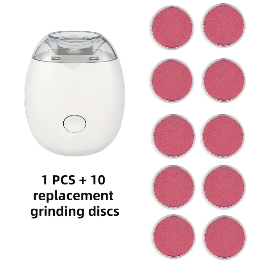 Electric Nail Clipper 2-in-1 Rechargeable USB Nail Trimmer Grinder Polisher Multifunctional Nail Care Tool for Adults 500mAh Lithium Battery Integrated Trimming Polishing Home Travel White