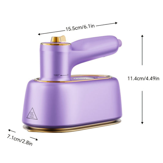 Mini Travel Steamer and Dry Iron with 180° Foldable Handle, 85ml Tank