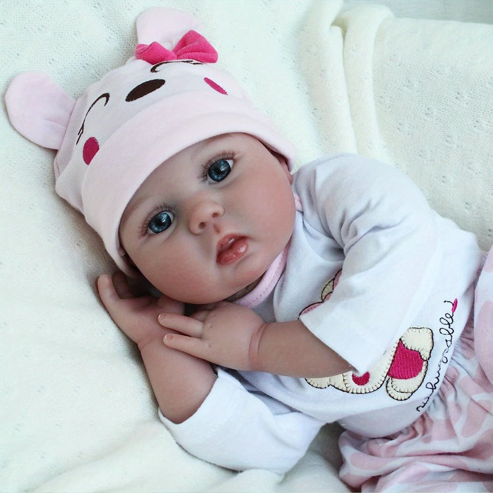 22-Inch Sleeping Reborn Baby Doll with Cloth Body and Vinyl Limbs