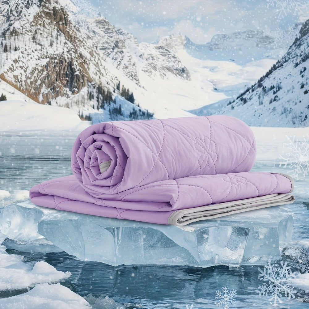 Ultrasonic Embossed Cooling Blanket – 100% Polyester Summer Throw, Breathable Lightweight for Hot Sleepers, Machine Washable, 6 Colors