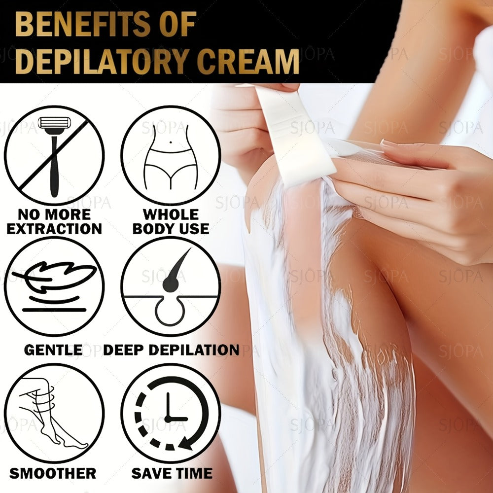 Hair Removal Cream for Men 150ml Fast Painless Depilatory for Body Face Underarm Leg & Intimate Area – Smooth Skin Formula, Razor-Free Grooming, Father's Day Gift