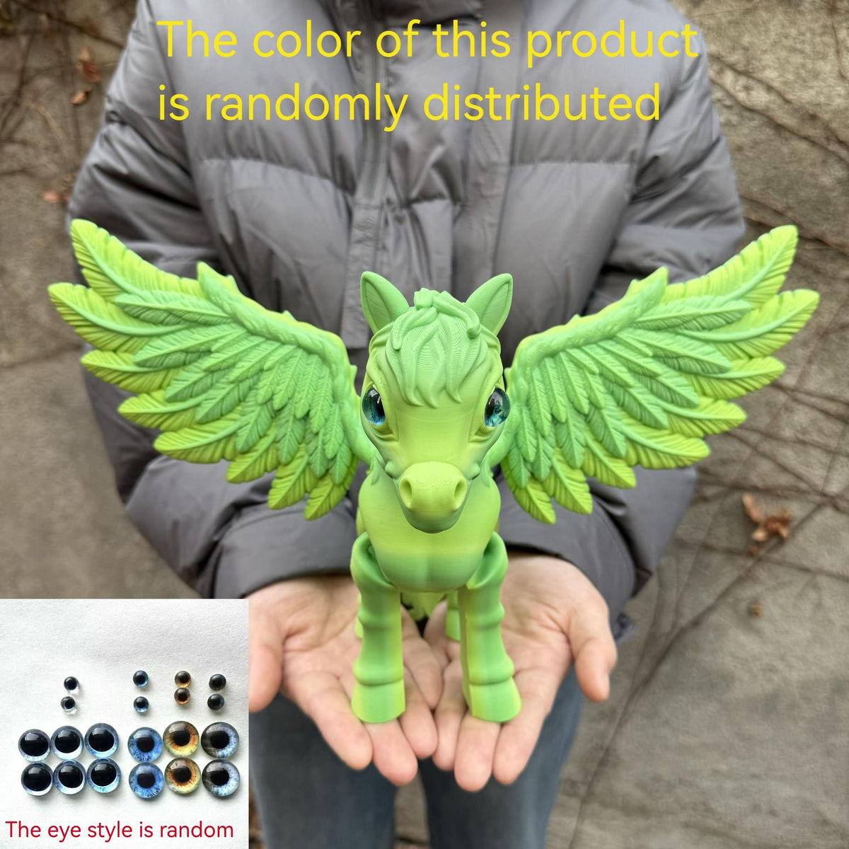 Pegasus Flying Horse Figurine Articulated 3D Printed – Large Poseable Mythology Fantasy Sculpture 10 Color Styles, Movable Joints Desk Decor Unique Gift for Kids Adults Horse Lovers