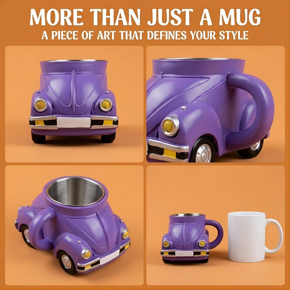Sports Car Shape Coffee Mug – Fun Novelty Car Shaped Drinking Cup Large Capacity – Unique Tea Cup for Office & Home Decor – Cool Birthday & Christmas Gift for Car Lovers – 6 Colors