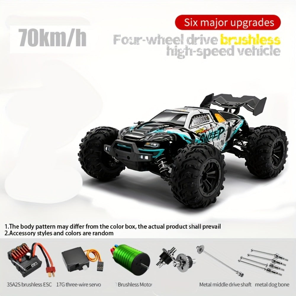 RC Off-Road Car 1:16 Scale 4WD, 70 KM/H 2.4GHz All-Terrain Monster Truck