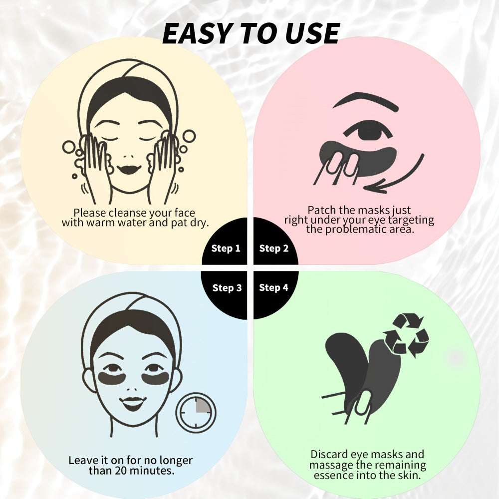 Hyaluronic Acid Eye Mask 25pcs – Collagen & Glycerin Under Eye Patches for Dark Circles, Puffiness & Deep Hydration, Korean Skincare Jelly Eye Patches Gift for Women All Skin Types