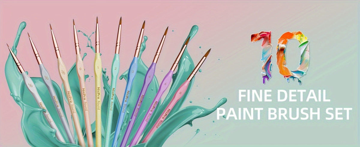 Miniature Paint Brush Set 15 Piece with Case – Micro Fine Detail Brushes for Acrylic, Oil, Watercolor, Rock Painting, Models & Paint by Numbers | Ergonomic Triangular Handle | Artist Gift