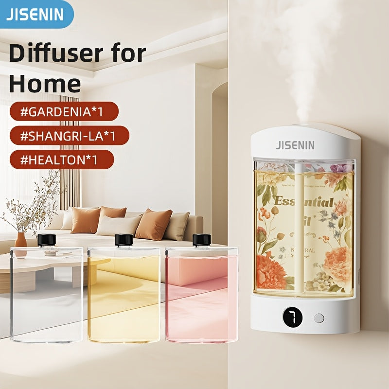 Mini Aroma Diffuser & Humidifier 2-in-1 Portable USB Rechargeable – 7-Level Timer, Silent Operation, LED Display, Auto Shut-Off, Essential Oil Bundles for Home Car Office Travel