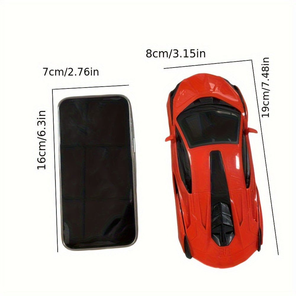 Drift RC Car 1:24 Scale with LED Lights, 4-Channel USB Rechargeable Sports Car Model