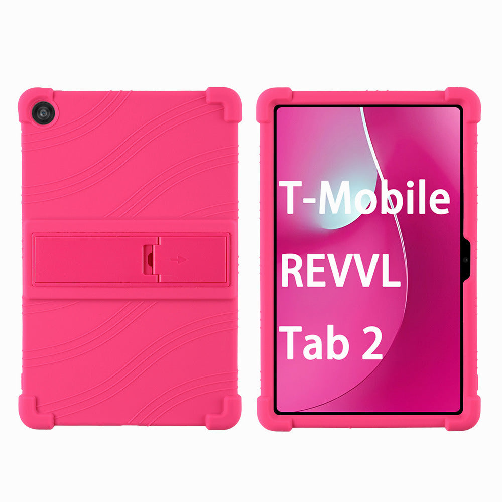 T-Mobile Revvl Tab 2 Case 10.1 Inch Shockproof Soft Silicone Protective Cover Slim Flexible TPU Shell Full Body Protection Anti-Scratch for Revvl Tab 2 Black Blue Rose Red